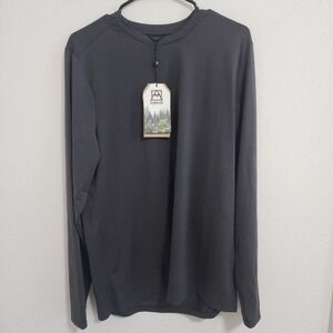 Avalanche Men's‎ Long Sleeve Athletic Shirt Outdoor Activewear Top Gray Large